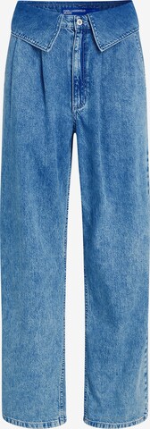 KARL LAGERFELD JEANS Loose fit Pleat-front jeans in Blue: front