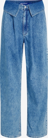 KARL LAGERFELD JEANS Loosefit Pressveckade jeans i blå: framsida