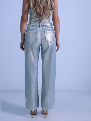 ABOUT YOU x irinassw Wide Leg Jeans 'Pia' in Blau