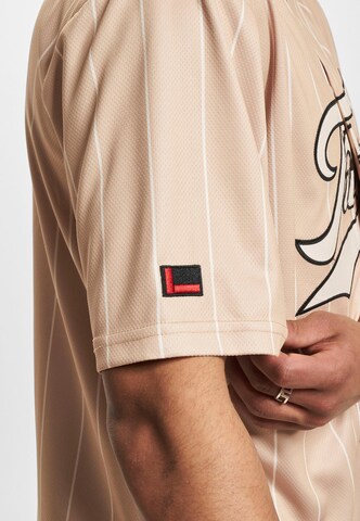 FUBU Comfort fit Button Up Shirt in Beige