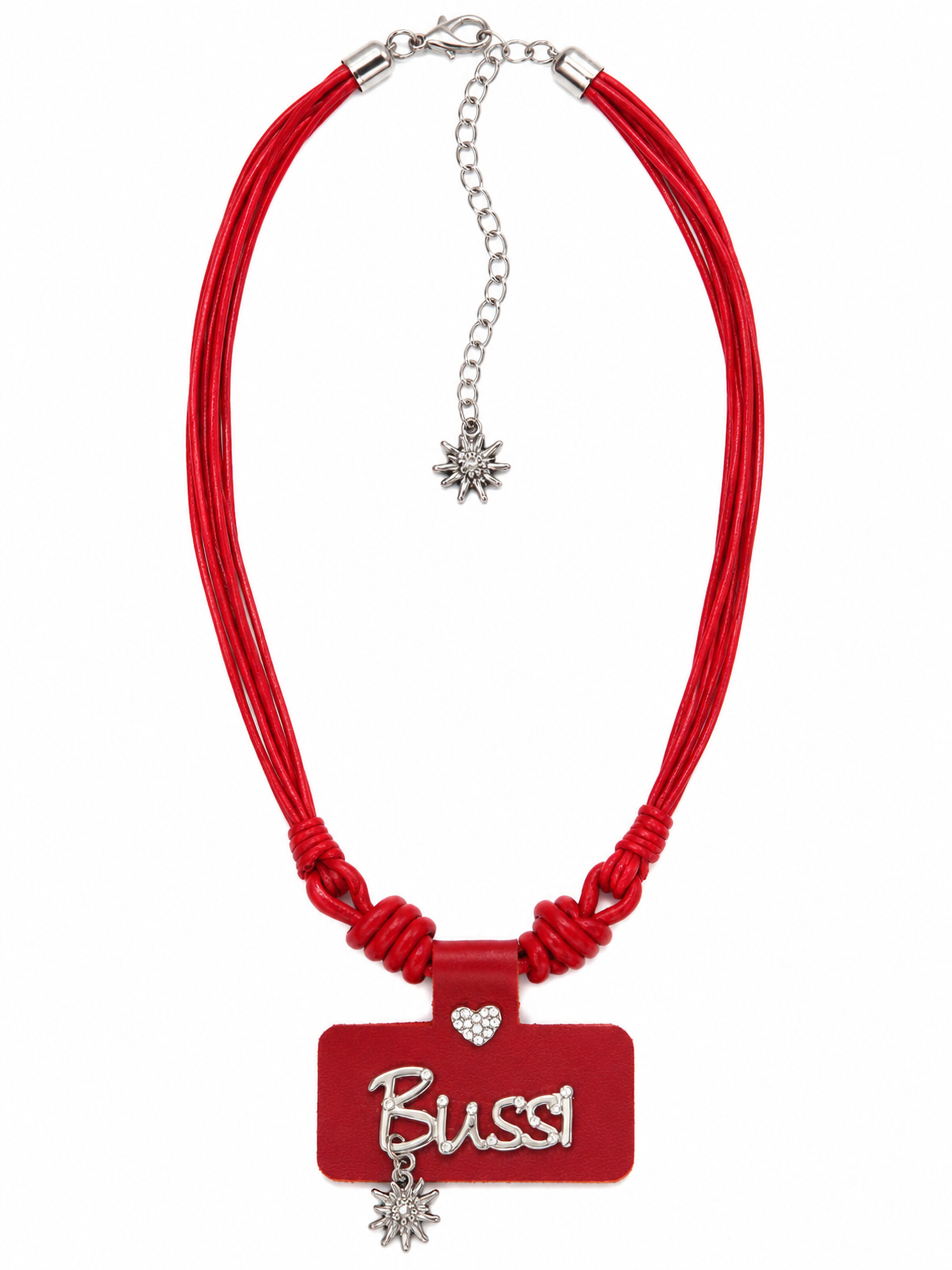Allgäu Rebell Necklace 'Bussi' in Red: front