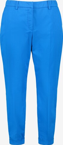 SAMOON Regular Chino Pants 'Greta' in Blue: front