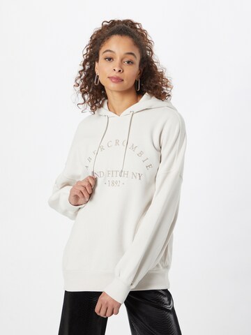 Abercrombie & Fitch Sweatshirt 'SUNDAY' in White: front