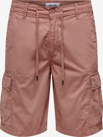 Regular Pantaloni cu buzunare 'LOC' de la Only & Sons pe roz: față
