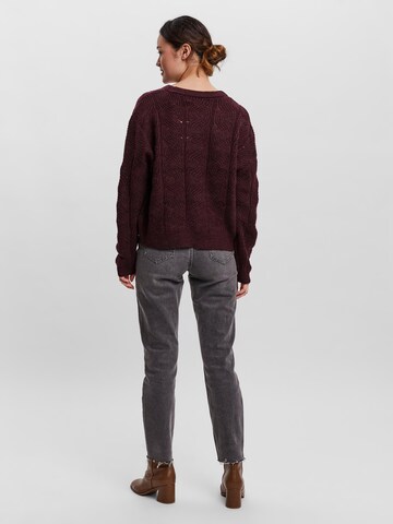 VERO MODA Sweater 'Stinna' in Red