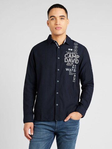 CAMP DAVID Regular fit Skjorta i blå: framsida