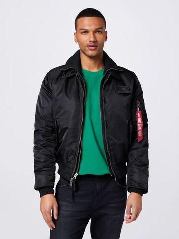 ALPHA INDUSTRIES Between-season jacket 'CWU Jet Blast' in Black: front