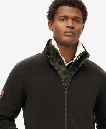 melns Superdry Flīsa jaka