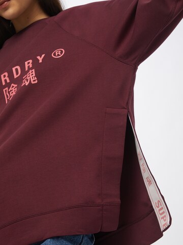 Superdry Sportovní mikina – červená