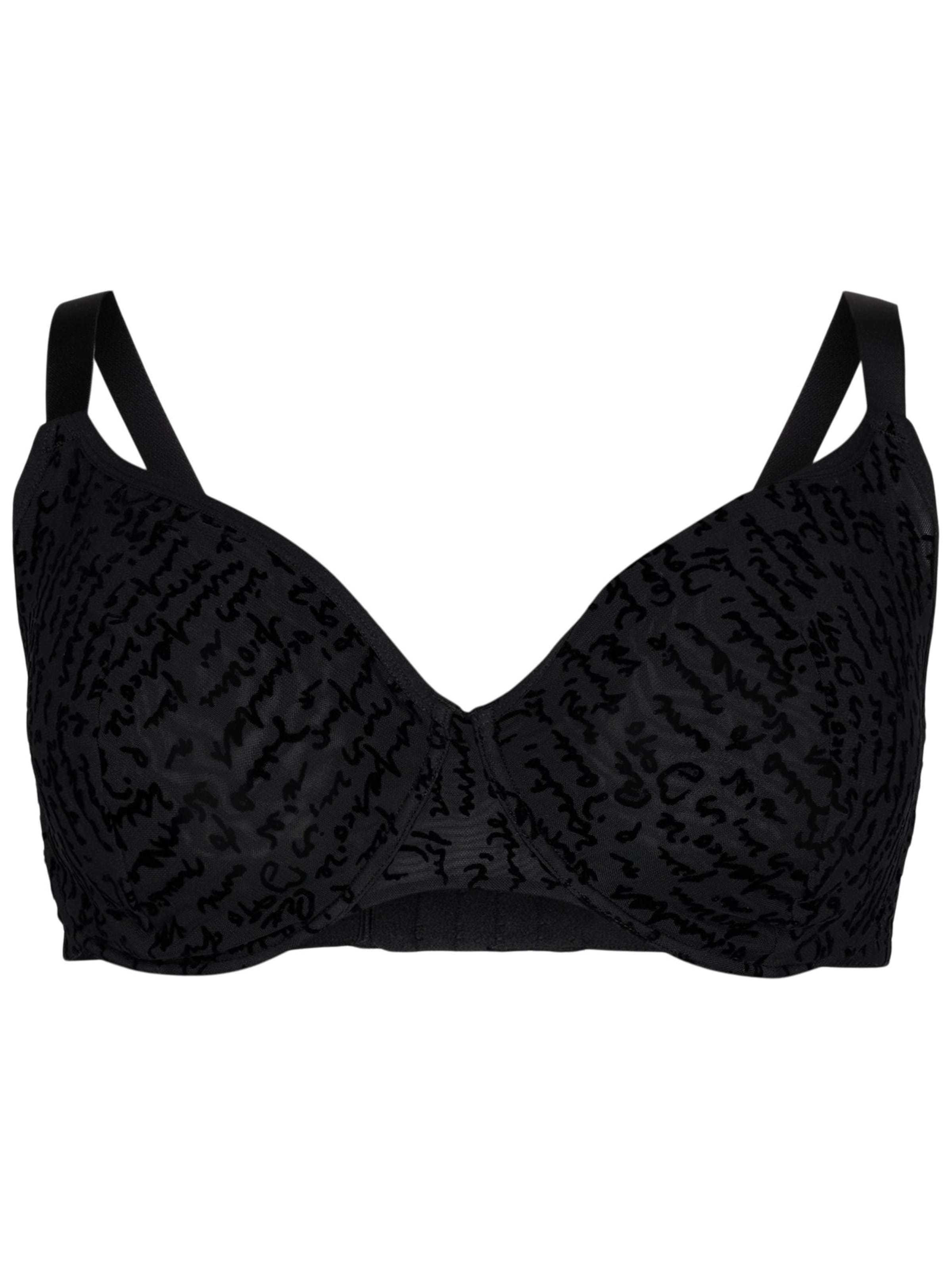 Devoted by Zizzi T-shirt BH in Zwart: voorkant