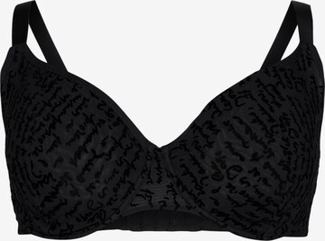 T-shirt Reggiseno di Devoted by Zizzi in nero: frontale