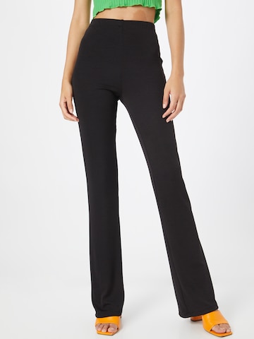 PIECES Flared Pants 'Apusa' in Black: front