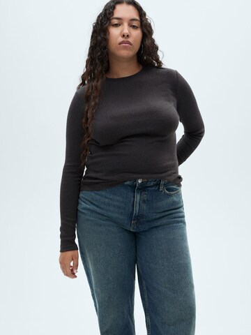 MANGO Shirt 'LILOCA' in Grau: Vorderseite