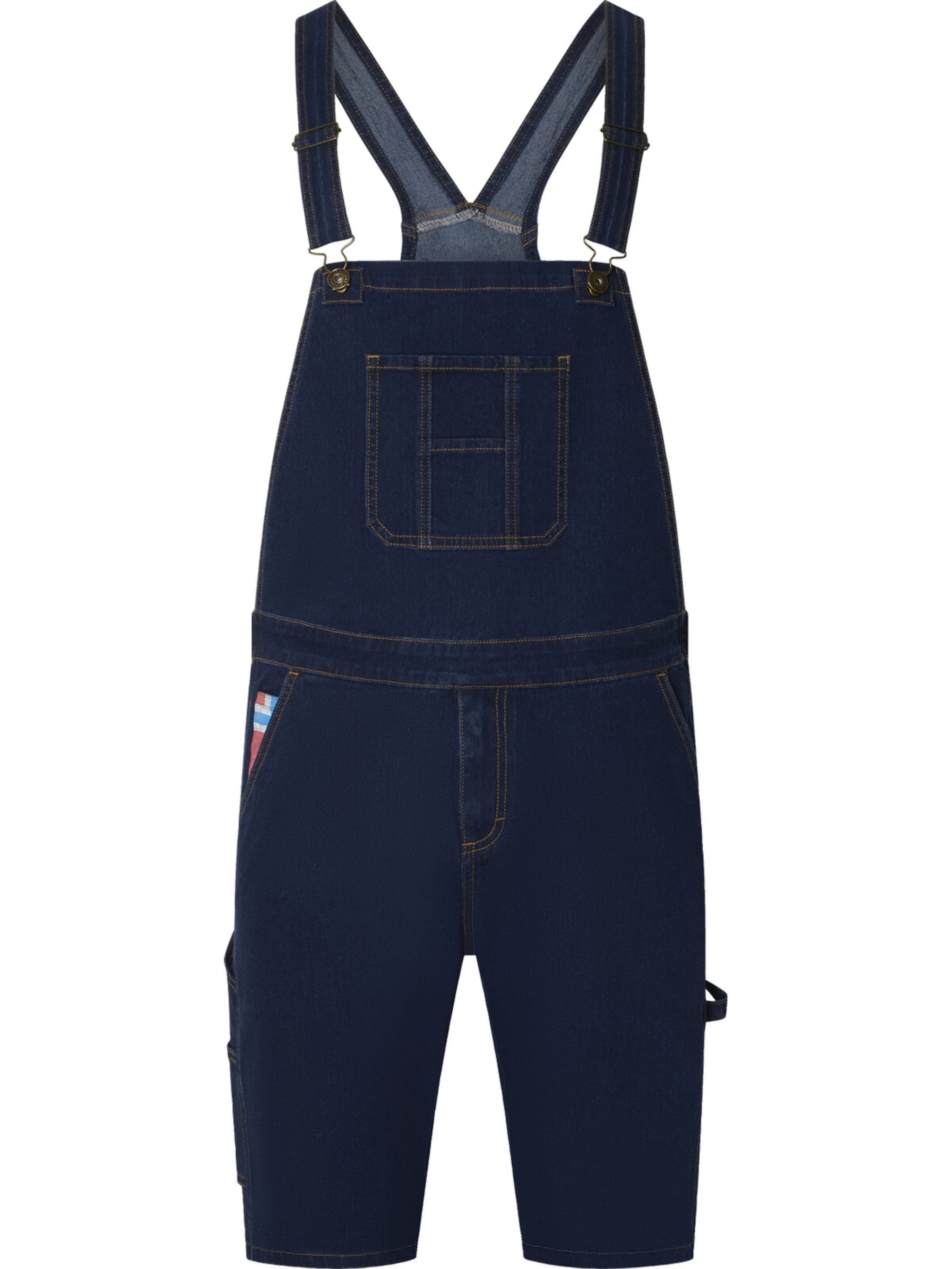 Jan Vanderstorm Loose fit Jean Overalls 'Focko' in Blue: front
