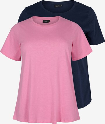 T-shirt Zizzi en bleu : devant