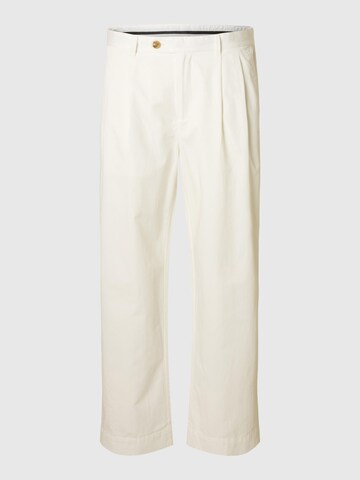 SELECTED HOMME Bandplooibroek 'Adam' in Wit: voorkant