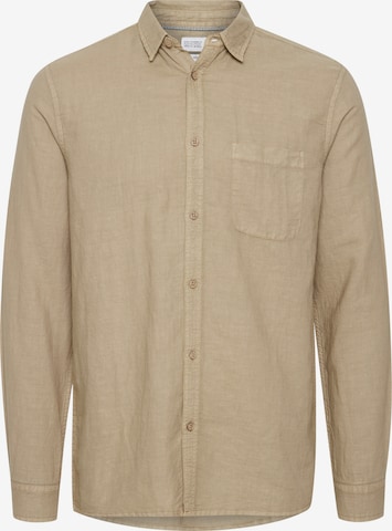 !Solid Comfort fit Button Up Shirt in Beige: front