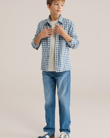 WE Fashion Klasický střih Košile – modrá