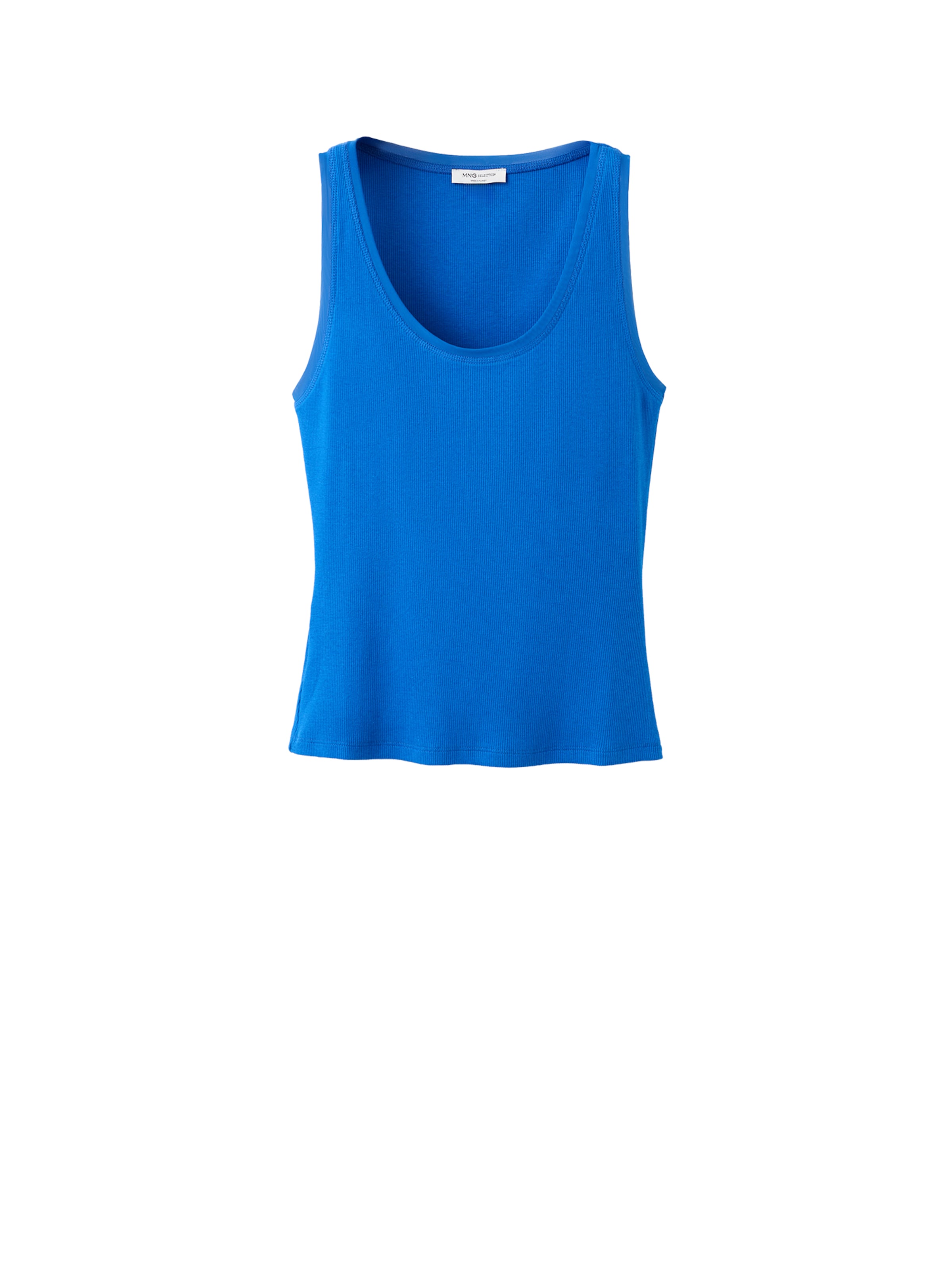 MANGO Top 'Tuli' - Modrá: predná strana