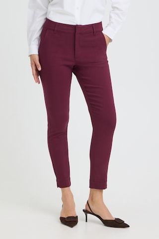 Coupe slim Pantalon chino 'BYDixi' b.young en rouge : devant