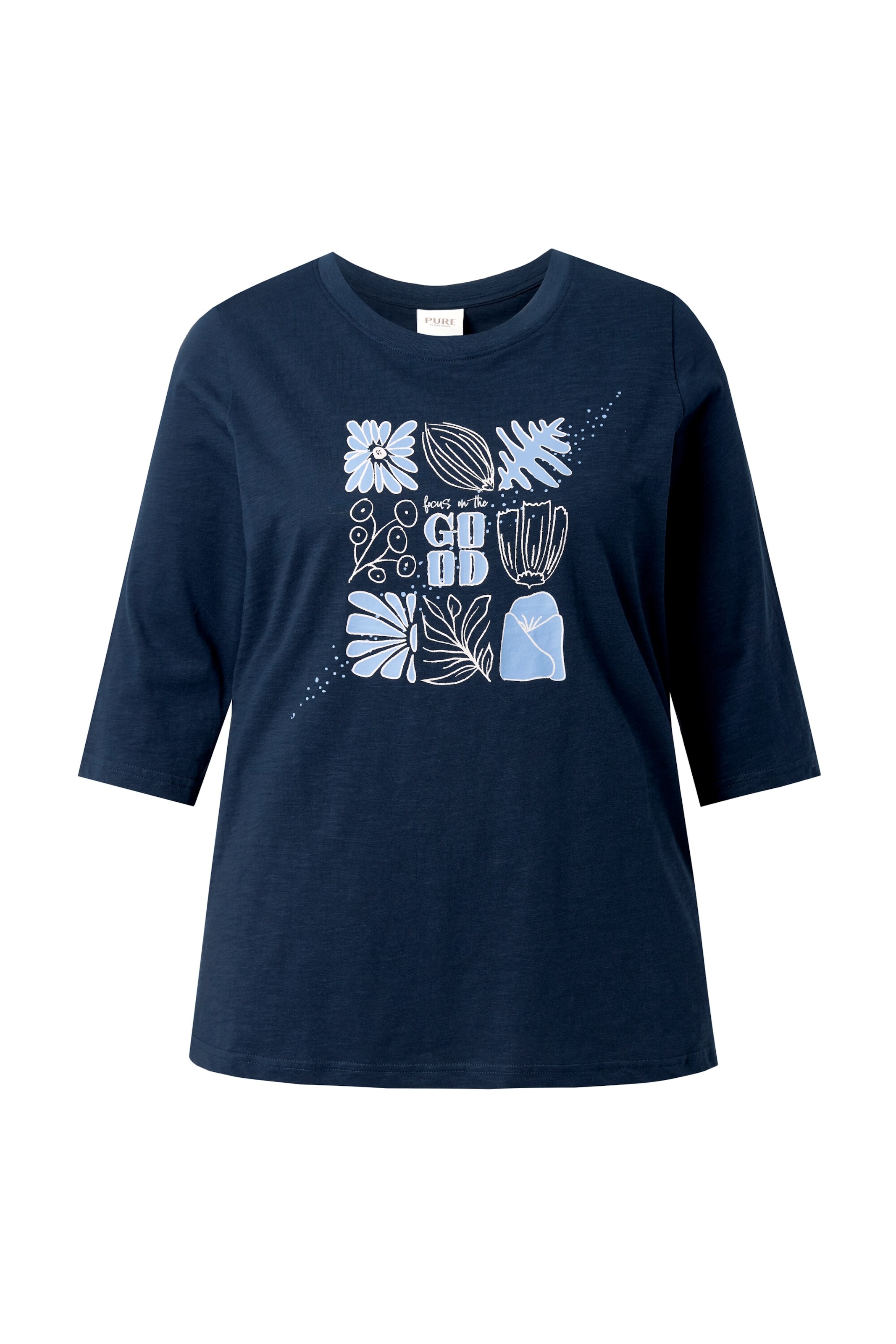 Ulla Popken Shirt in Blauw: voorkant