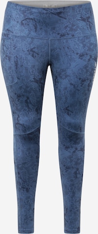 ADIDAS TERREX Skinny Workout Pants 'Multi Allover Print ' in Blue: front