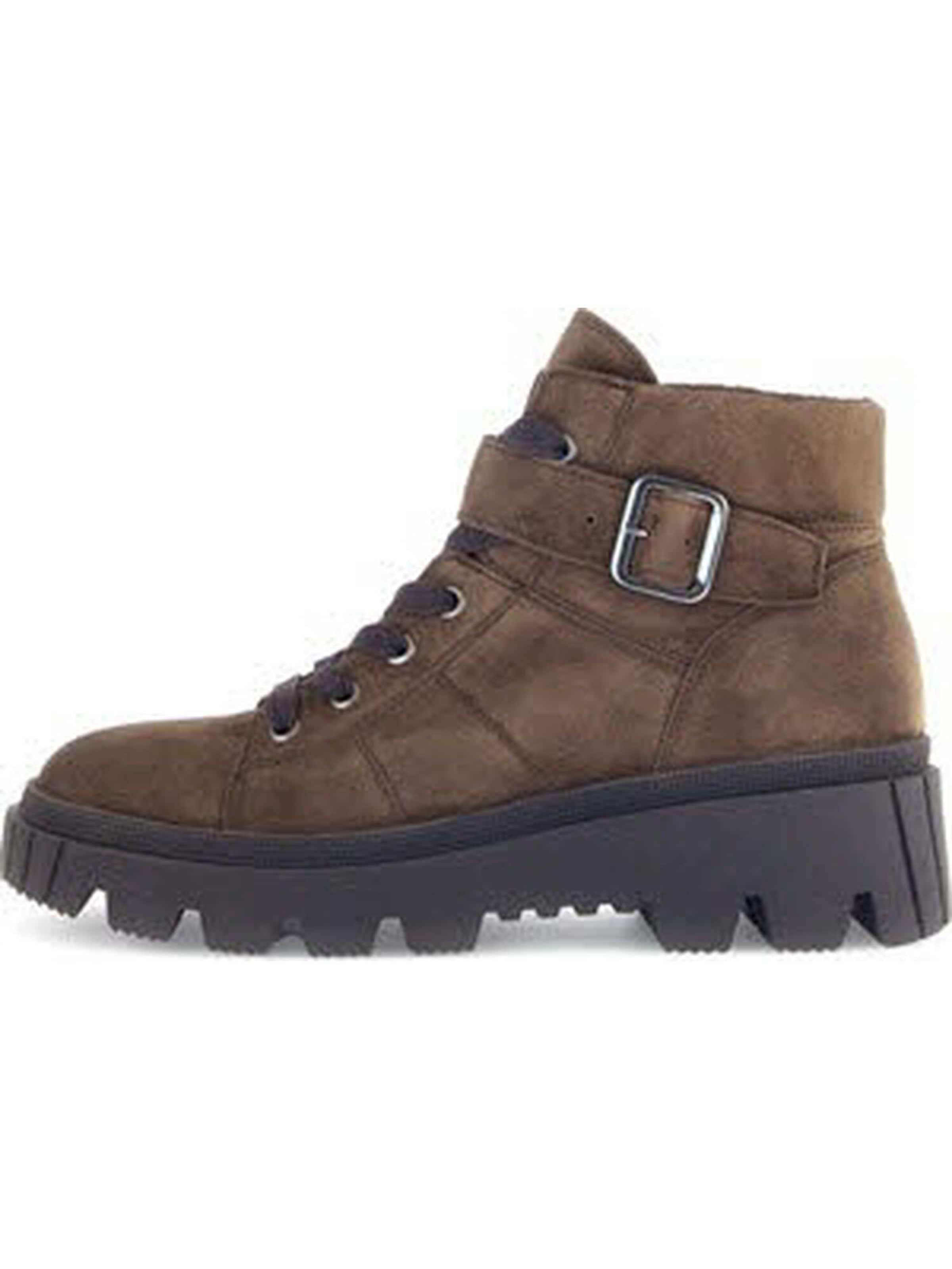 GABOR Lace-Up Ankle Boots in Brown: front