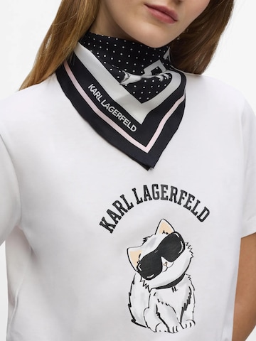 Karl Lagerfeld Tričko 'Ikon Choupette' – bílá