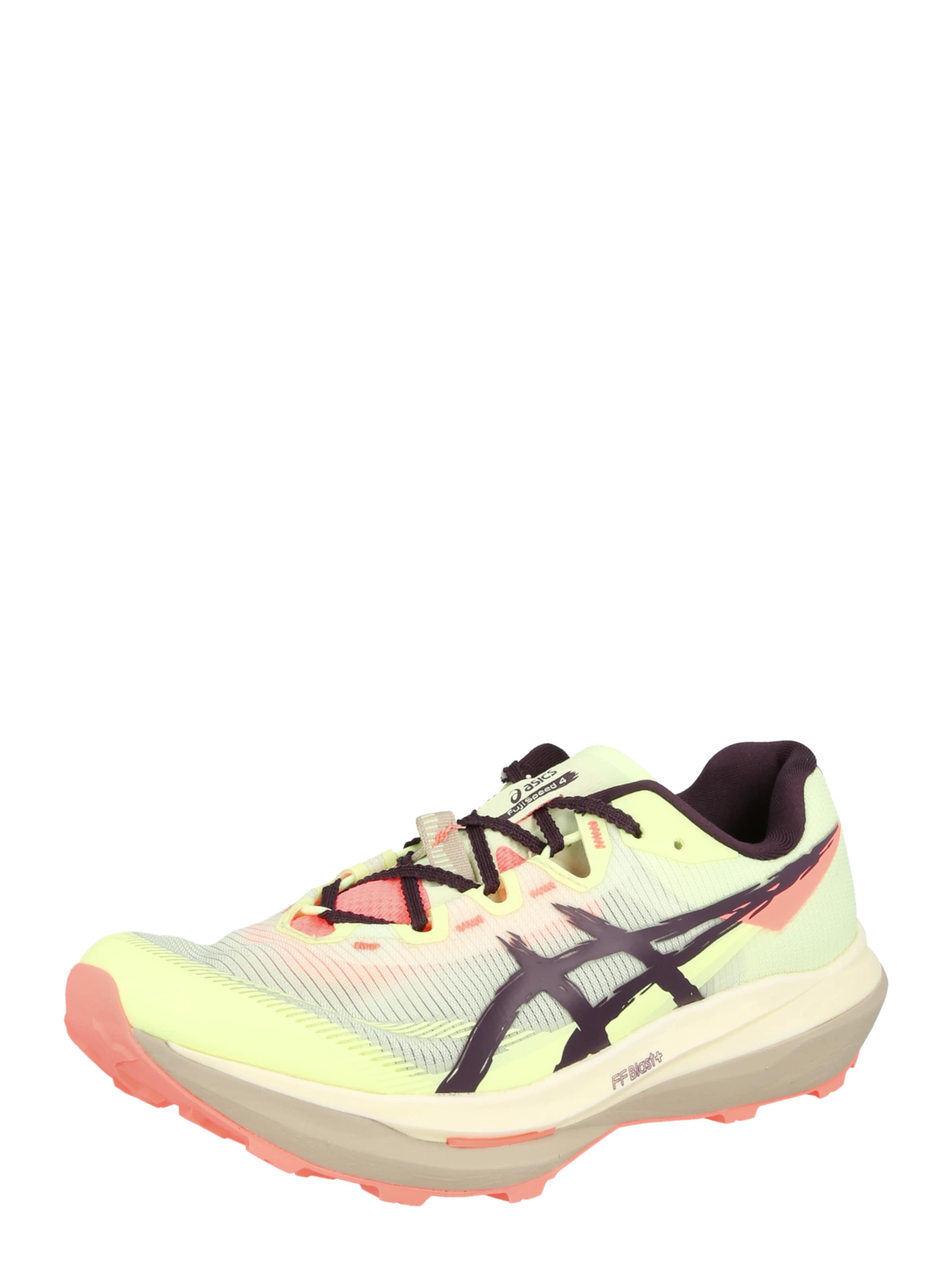 ASICS Loopschoen 'FUJISPEED 4' in 37,5 in de kleur Lichtgeel / Zalm roze / Zwart, Productweergave