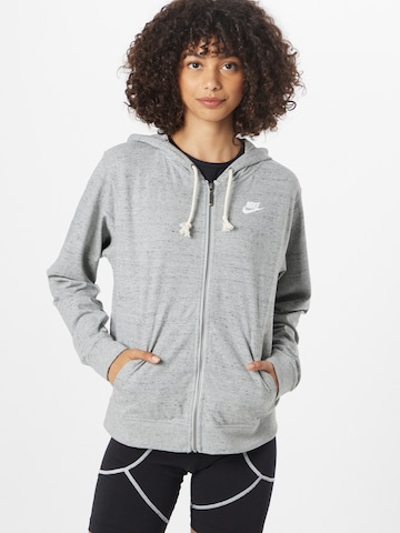 Nike Sportswear - Sudadera con cremallera en gris: frente