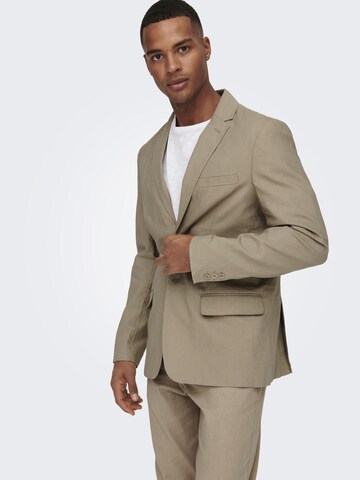 Only & Sons Slim fit Blazer in Brown