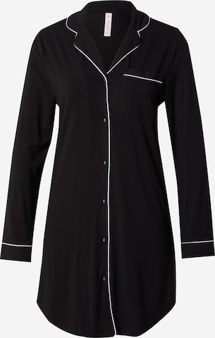 HunkemöllerSpavaćica košulja 'Essential' - crna boja: prednji dio