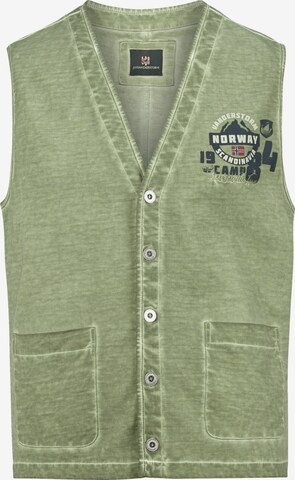 Jan Vanderstorm Vest ' Torgils ' in Green: front