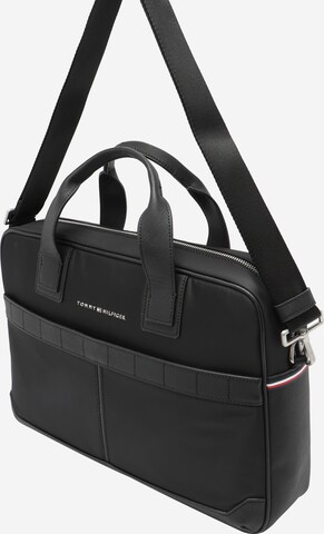 TOMMY HILFIGER - Bolsa para portátil en negro: frente