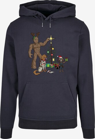 ABSOLUTE CULT Sweatshirt 'Guardians Of The Galaxy - Holiday Festive Group' in Blau: predná strana