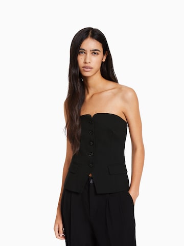 Bershka Top in Black: front