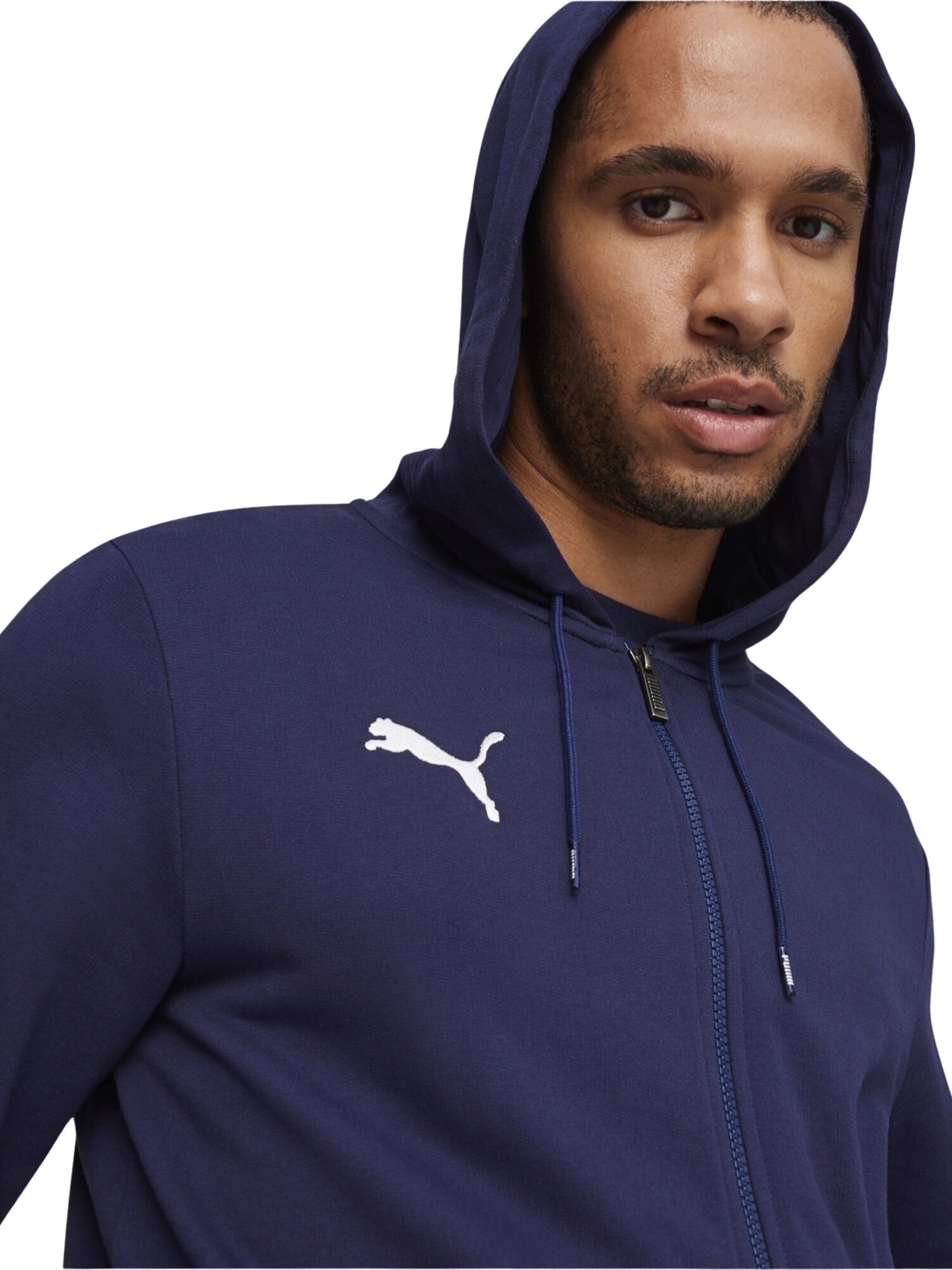 PUMA Sportsweatjacke 'teamGOAL' in Blau