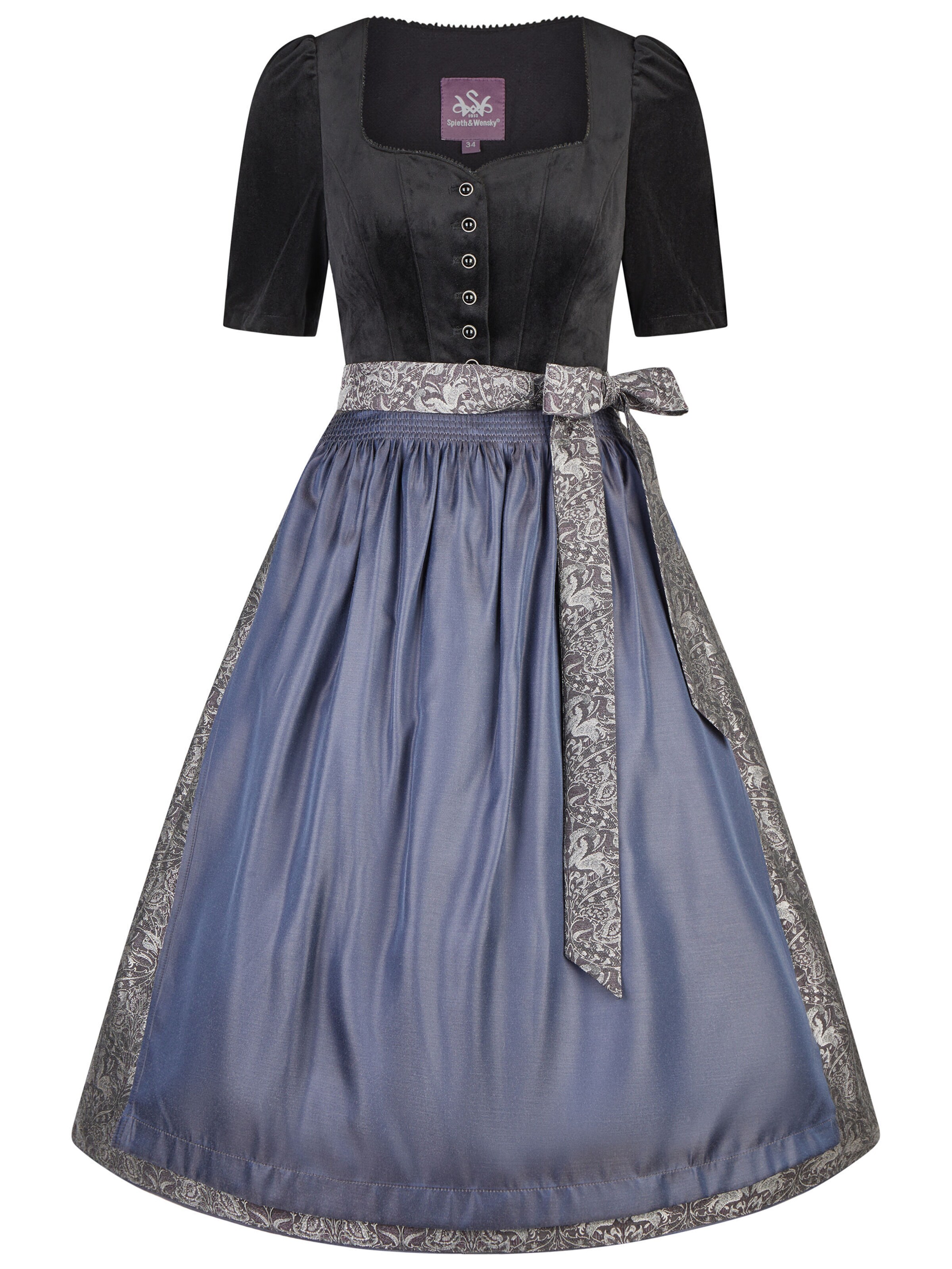SPIETH & WENSKY Dirndl 'Königsberg' in 32 in Black, Item view