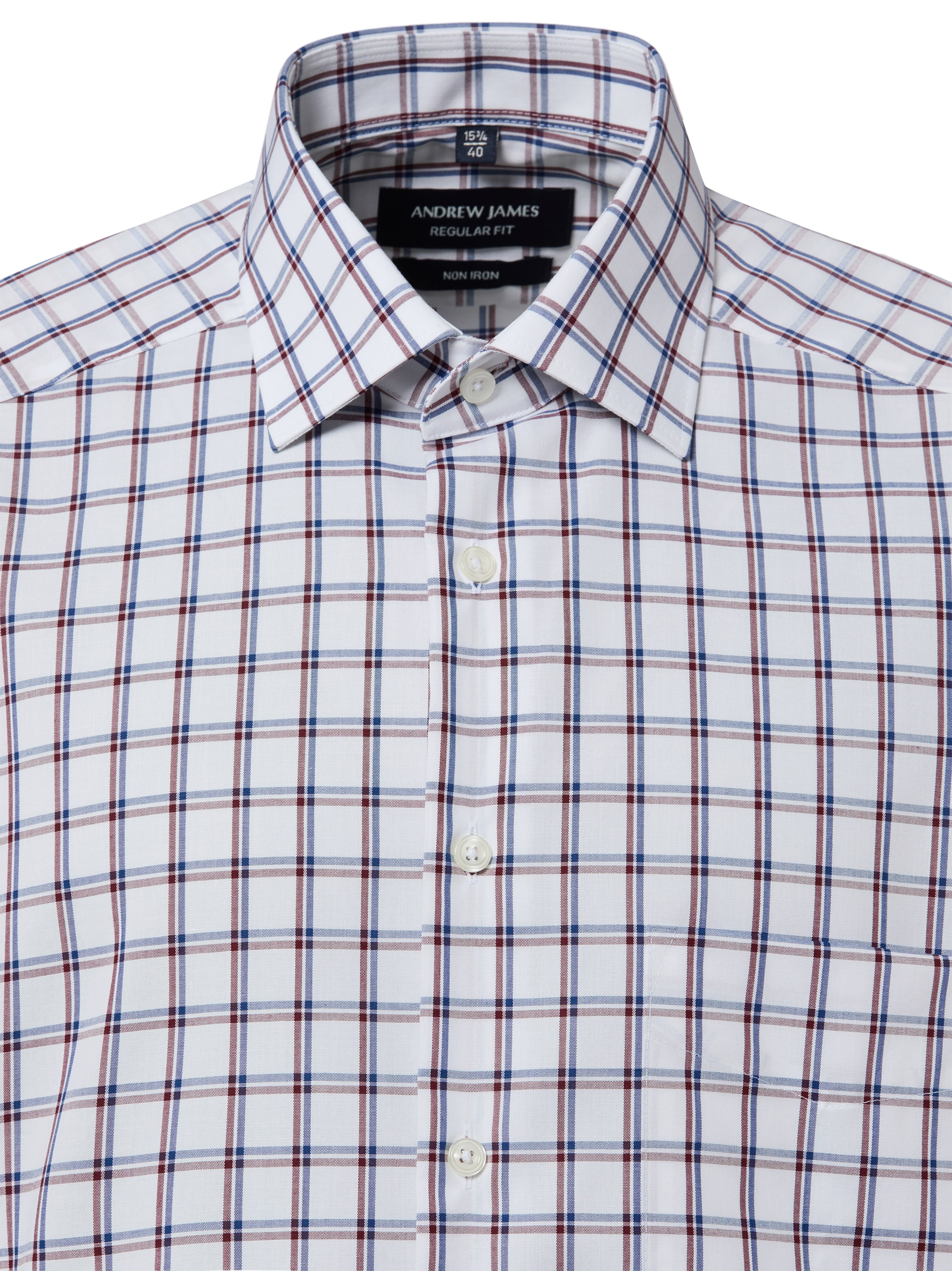 Andrew James Regular fit Zakelijk overhemd in Wit