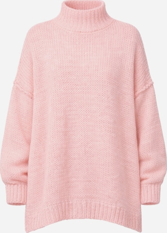 Worldclassca Oversizepullover 'Strickpullover Oversized mit Stehkragen' in Pink: Vorderseite
