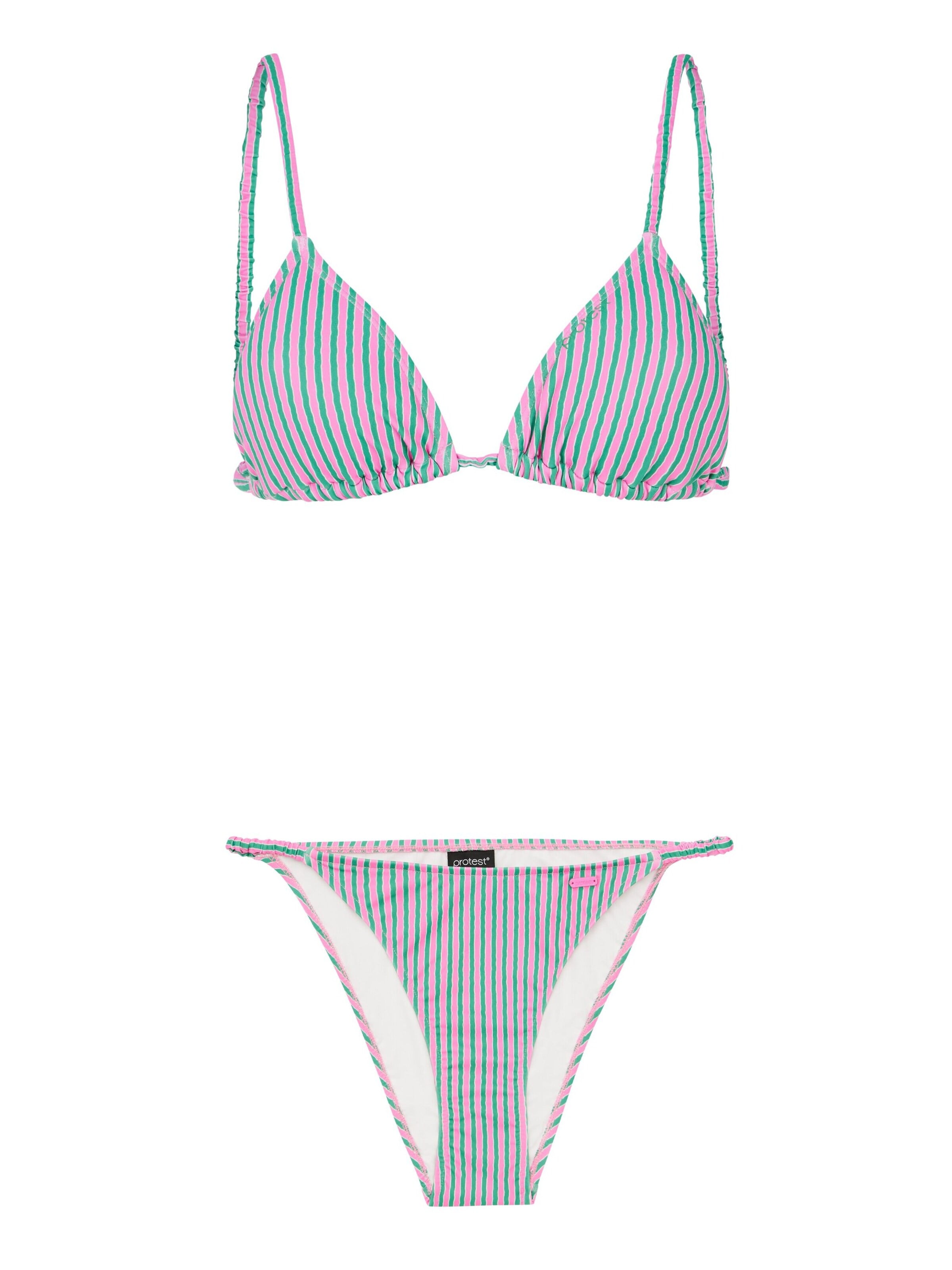PROTEST Triangle Bikini 'PRTChip' in Pink: front