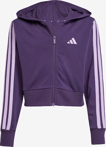 ADIDAS SPORTSWEAR - Sudadera con cremallera deportiva 'Essentials' en lila: frente