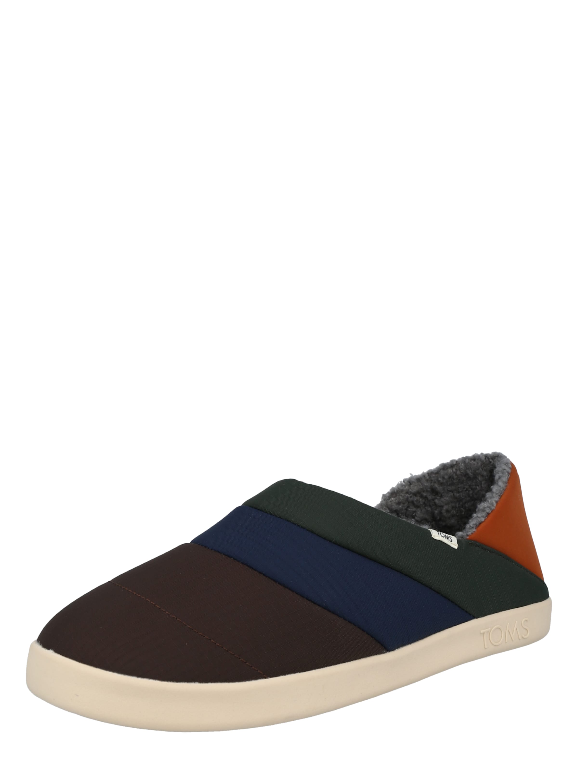 Men Low shoes | TOMS Classic Flats 'EZRA' in Dark Brown, Ochre - TC99181