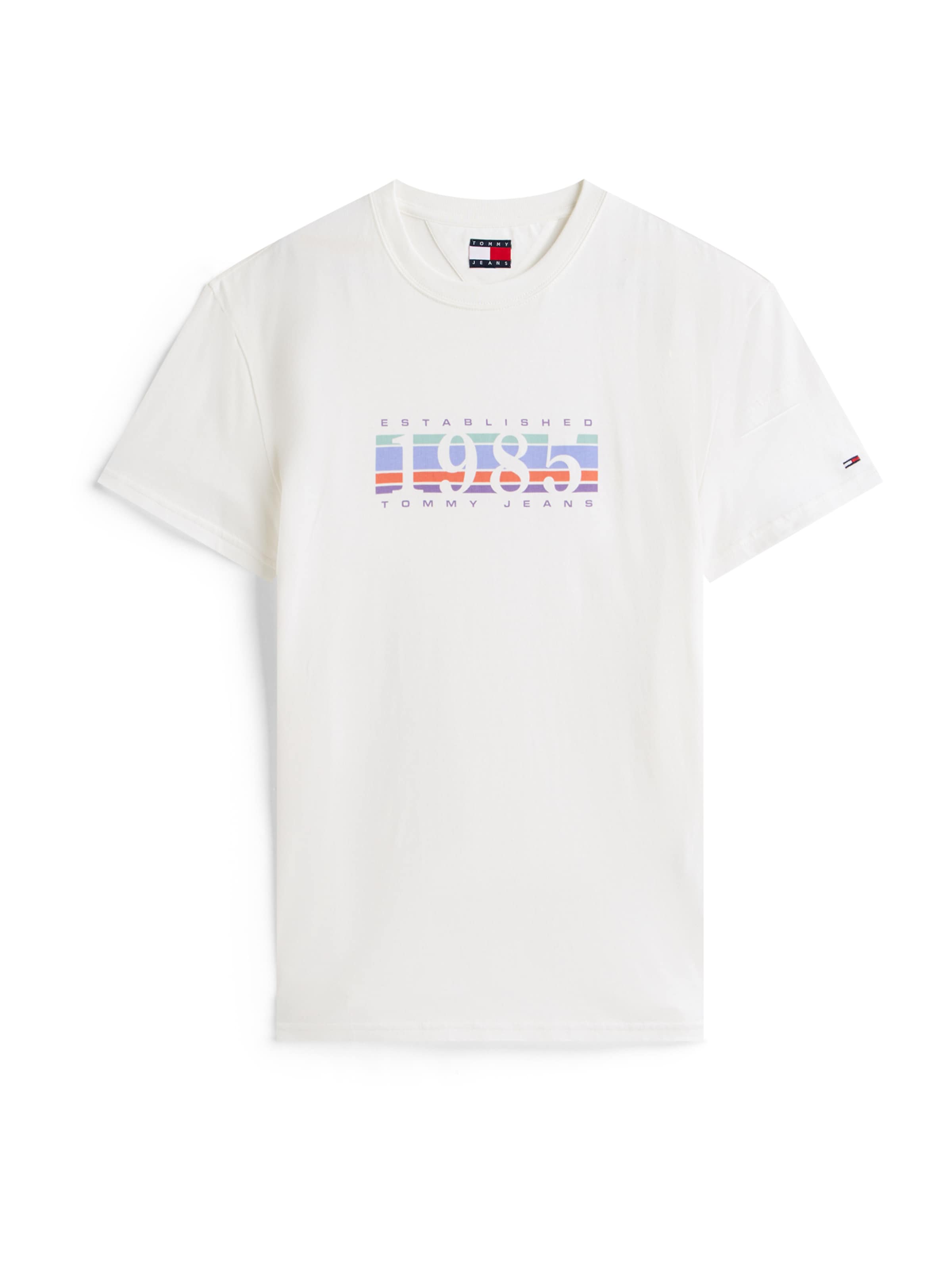 Tricou '1985' de la Tommy Jeans pe alb: față