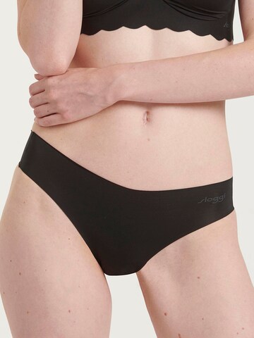SLOGGI - Tanga ' ZERO Microfibre 2.0 Hipstring ' en negro: frente