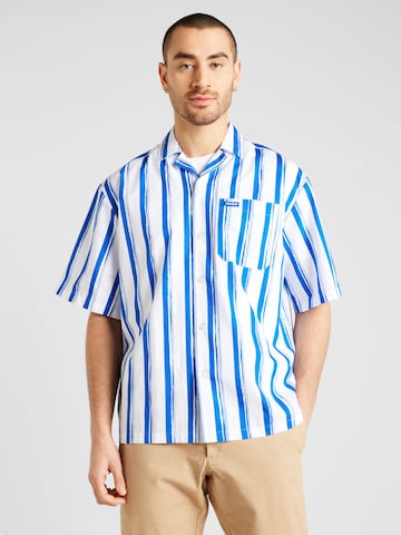 HUGO Классический крой Рубашка 'Eligino' в Синий: спереди