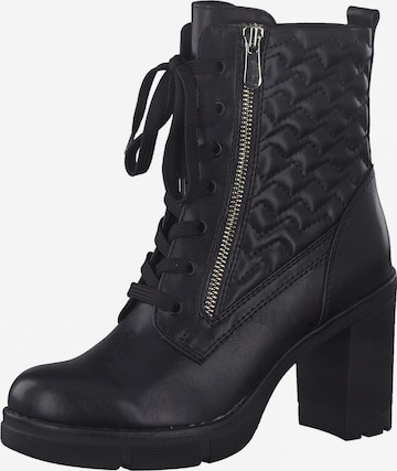 MARCO TOZZI Lace-Up Ankle Boots in Black: front