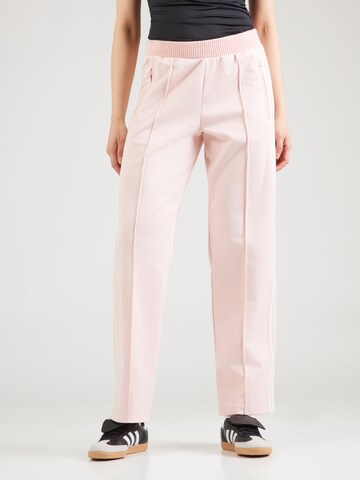 ADIDAS ORIGINALS Normalny krój Spodnie 'KNITTED TD TP' w kolorze różowy: przód