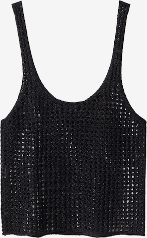 MANGO Knitted Top 'COLMENA' in Black: front