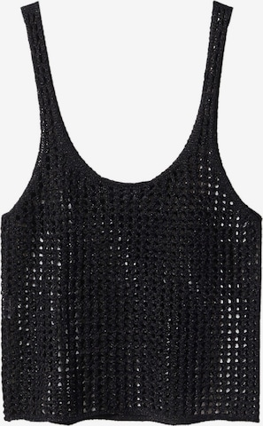 Tops en tricot 'COLMENA' MANGO en noir : devant